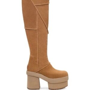 UGG Brown Platform Knee-High Boots